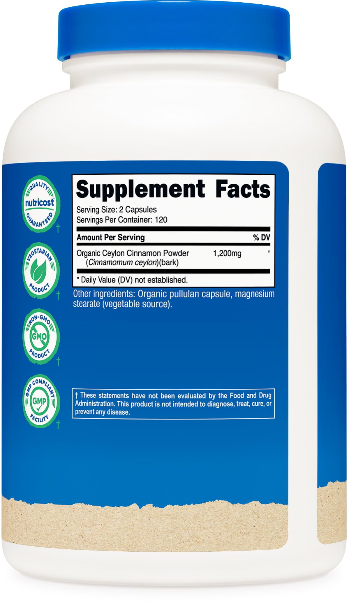 Nutricost Cinnamon Capsules (240) โ 1200mg per Serving | Gluten-Free