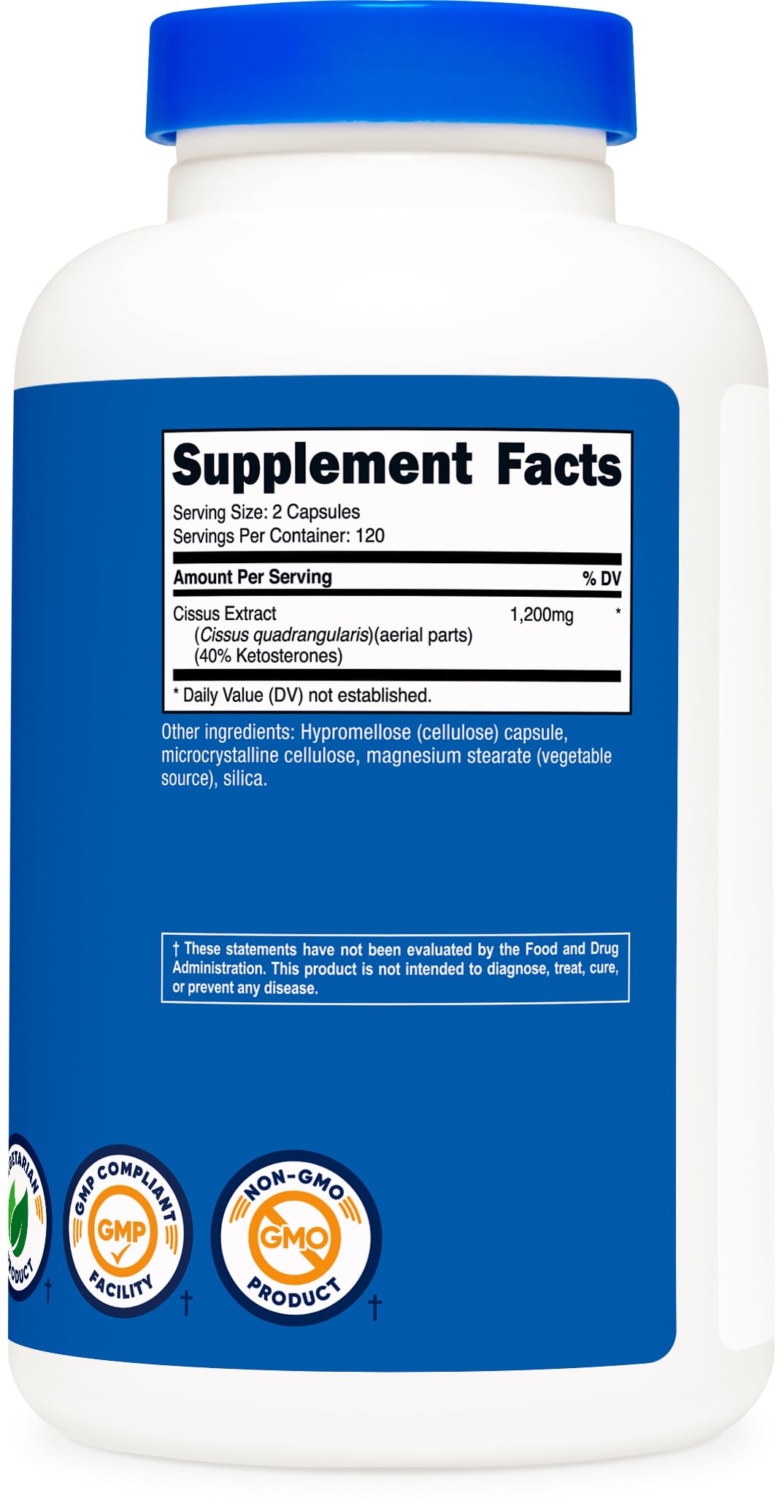 Nutricost Cissus Quadrangularis 1200mg โ 240 Capsules | Gluten Free, Non-GMO, Vegetarian