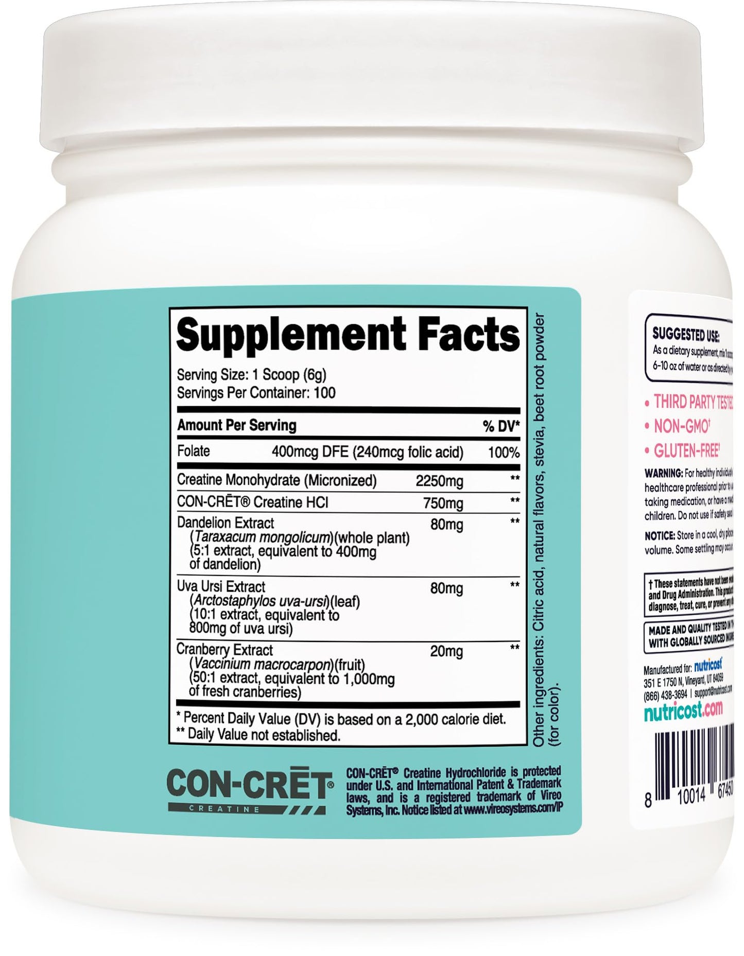 Nutricost Creatine Monohydrate Powder for Women โ Strawberry Lemonade, 100 Servings