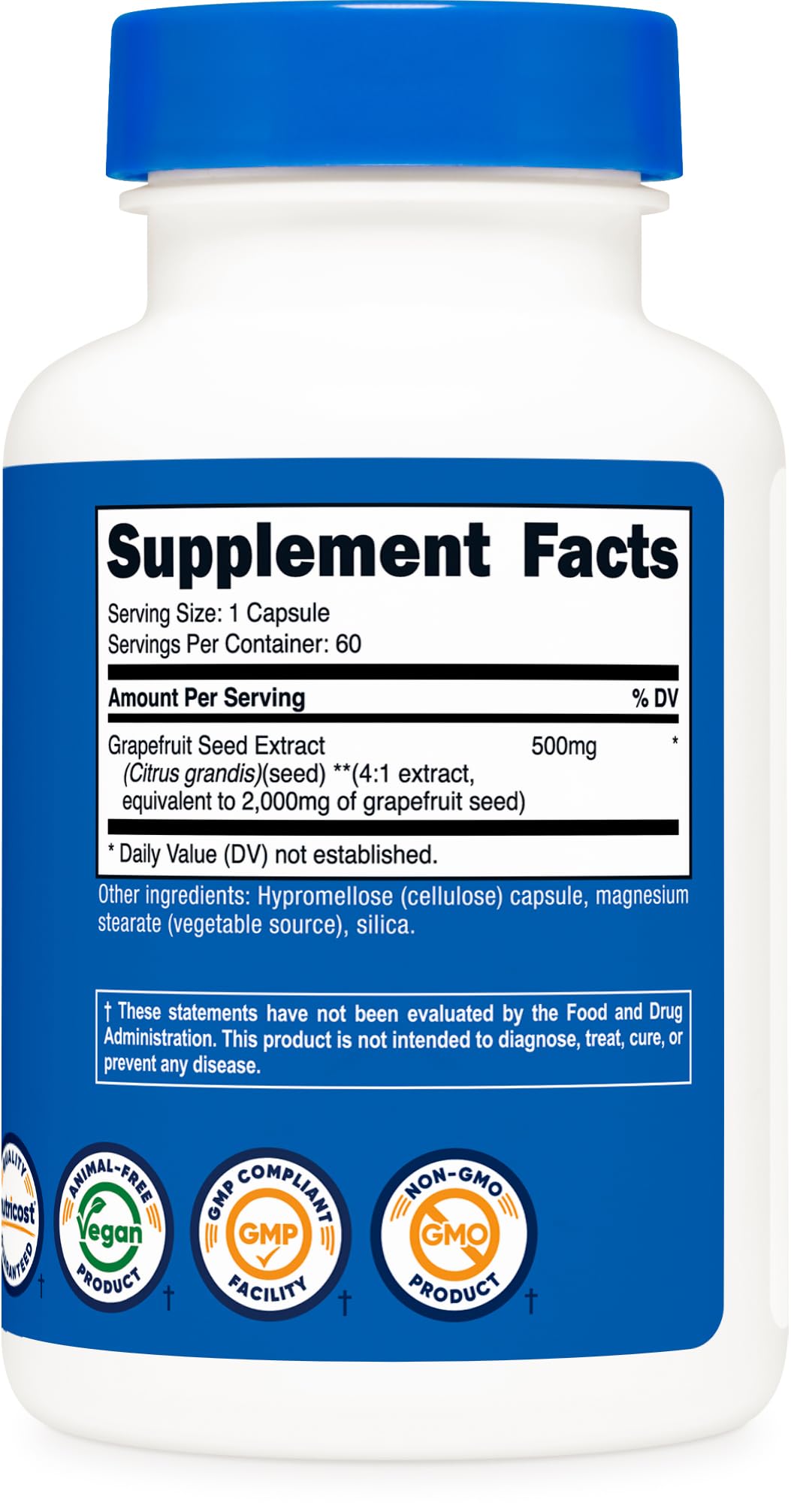 Nutricost Grapefruit Seed Extract 2,000mg โ 60 Vegetarian Capsules | Gluten Free, Non-GMO