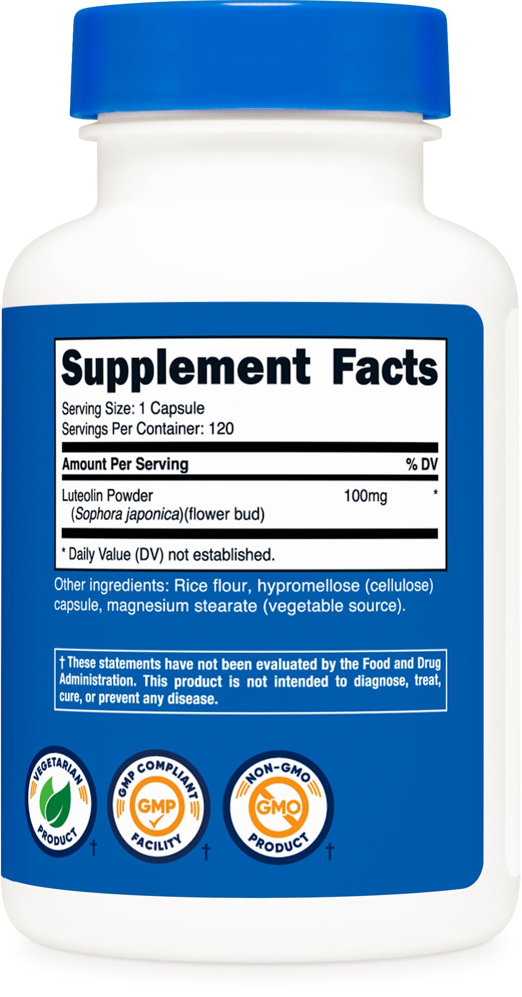 Nutricost Luteolin 100mg โ 120 Capsules | Vegetarian, Non-GMO, Gluten Free
