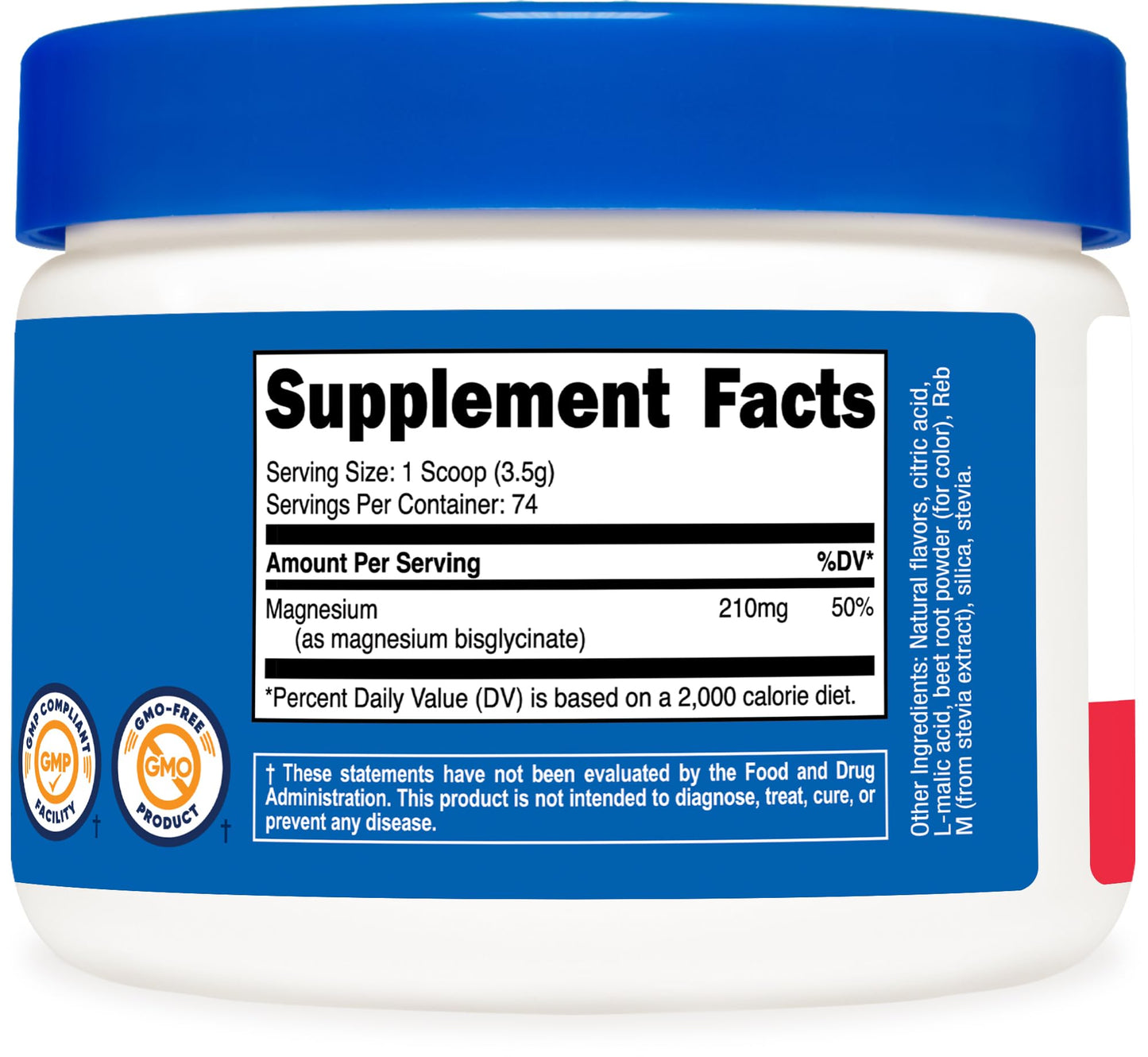 Nutricost Magnesium Glycinate Powder โ Fruit Punch, 250 g