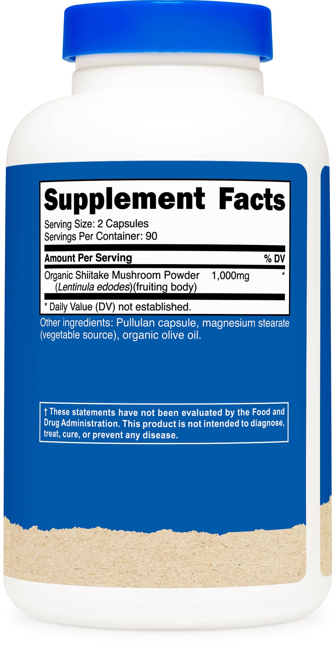 Nutricost Organic Shiitake Mushroom Capsules โ 1000mg per Serving, 180 Vegetarian Capsules, 90 Servings, CCOF Organic