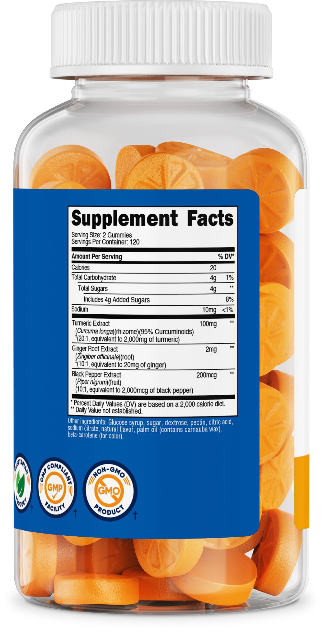 Nutricost Turmeric Gummies Citrus โ 240 Gummies, 95% Curcuminoids, 120 Servings