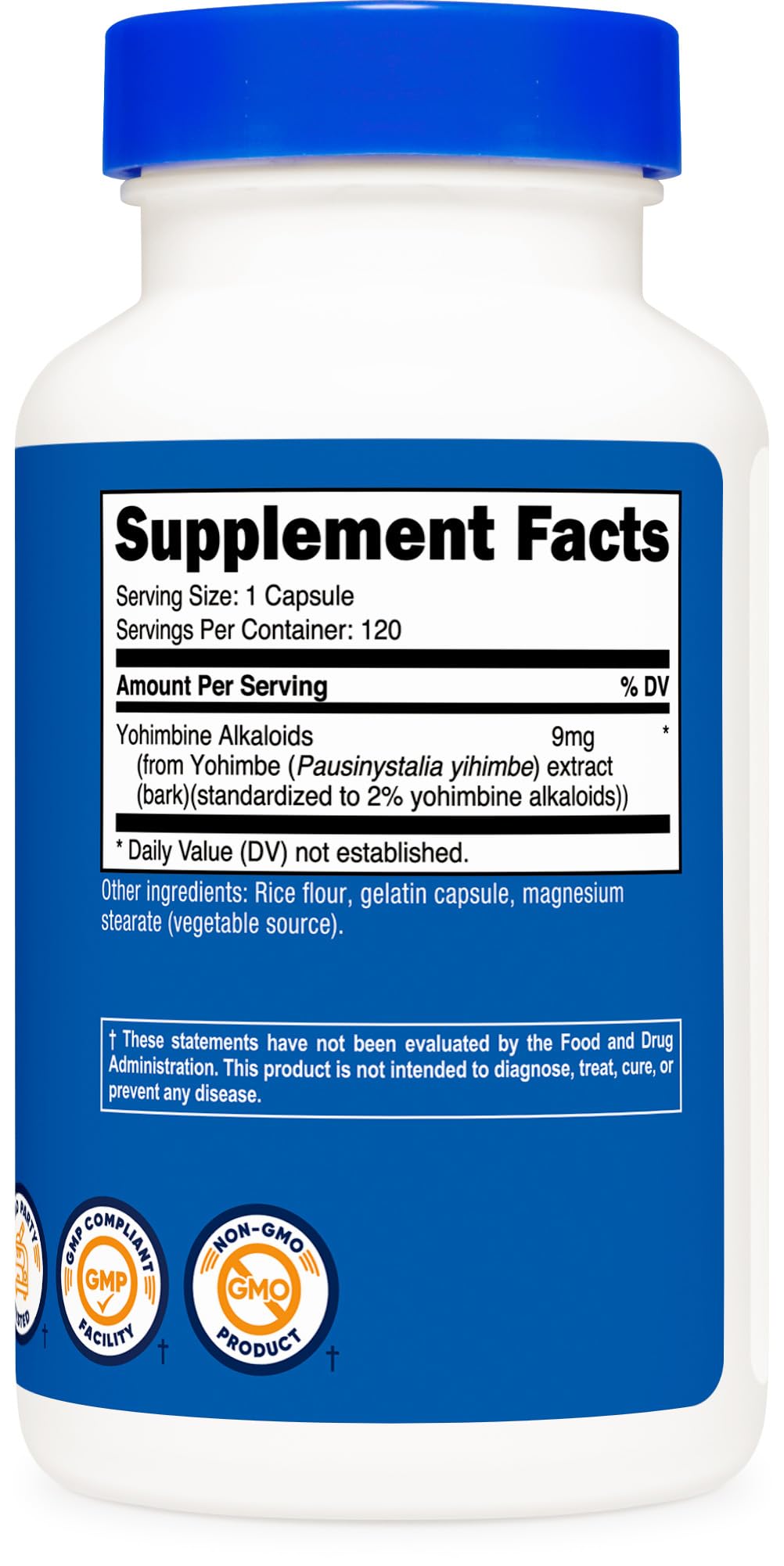 Nutricost Yohimbe Bark Extract 450mg โ 120 Capsules, Extra Strength, Gluten Free, Non-GMO