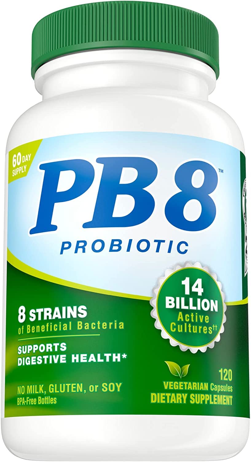 Nutrition Now PB8 Pro-Biotic Vegetarian Acidophilus β Pack of 3 x 120 Vegetarian Capsules