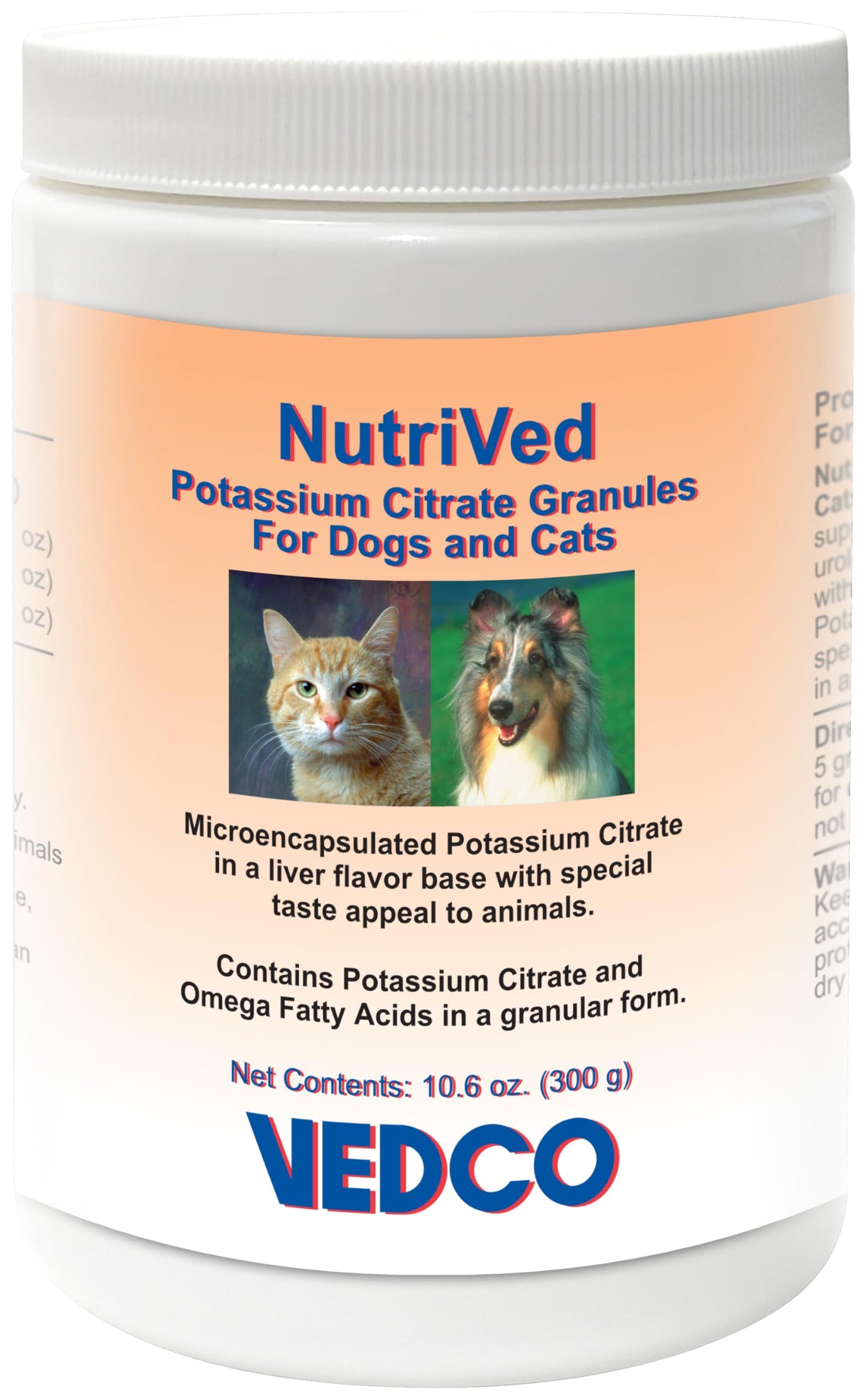 Potassium Citrate Granules NutriVed 300g โ Urinary Health for Dogs & Cats