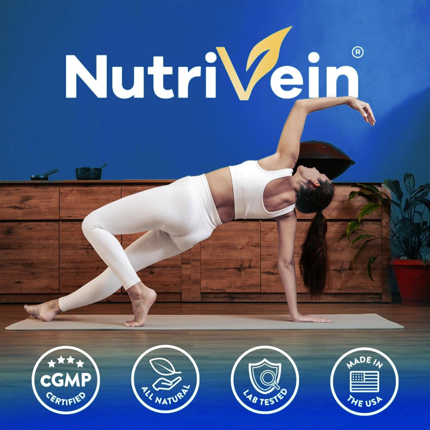 Nutrivein NAD+ + Resveratrol Supplement 600 mg โ 60 Capsules (30 Servings) | Aging, Cognition, Metabolism