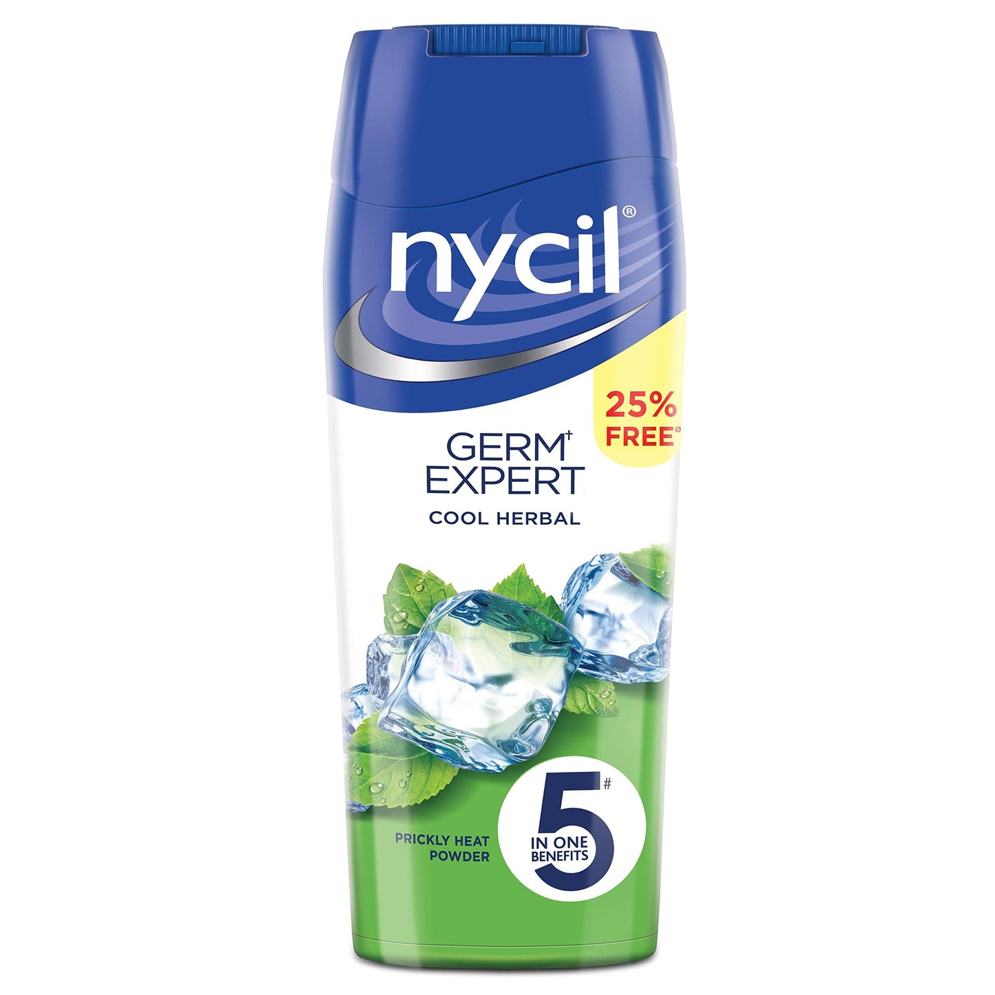 Nycil Cool Herbal Prickly Heat Powder with Neem & Pudina โ Instant Cooling (150g)