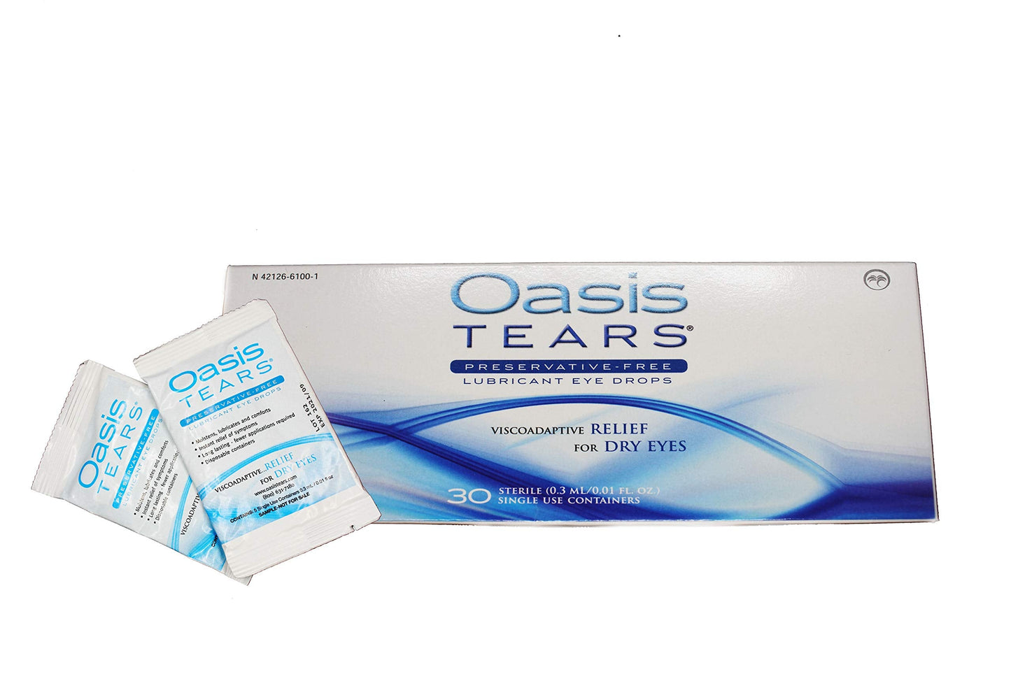 Oasis Tears Preservative-Free Eye Drops – 40 Vials (Box + 2 Packs)
