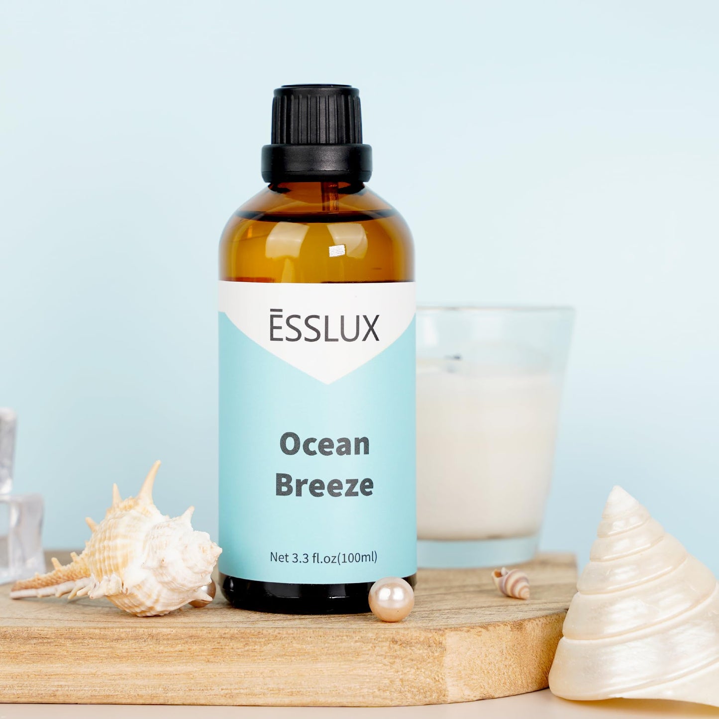Ocean Breeze Fragrance Oil โ ESSLUX 100 ml (3.3 oz) | Diffuser, Candle, Soap & Massage Oil