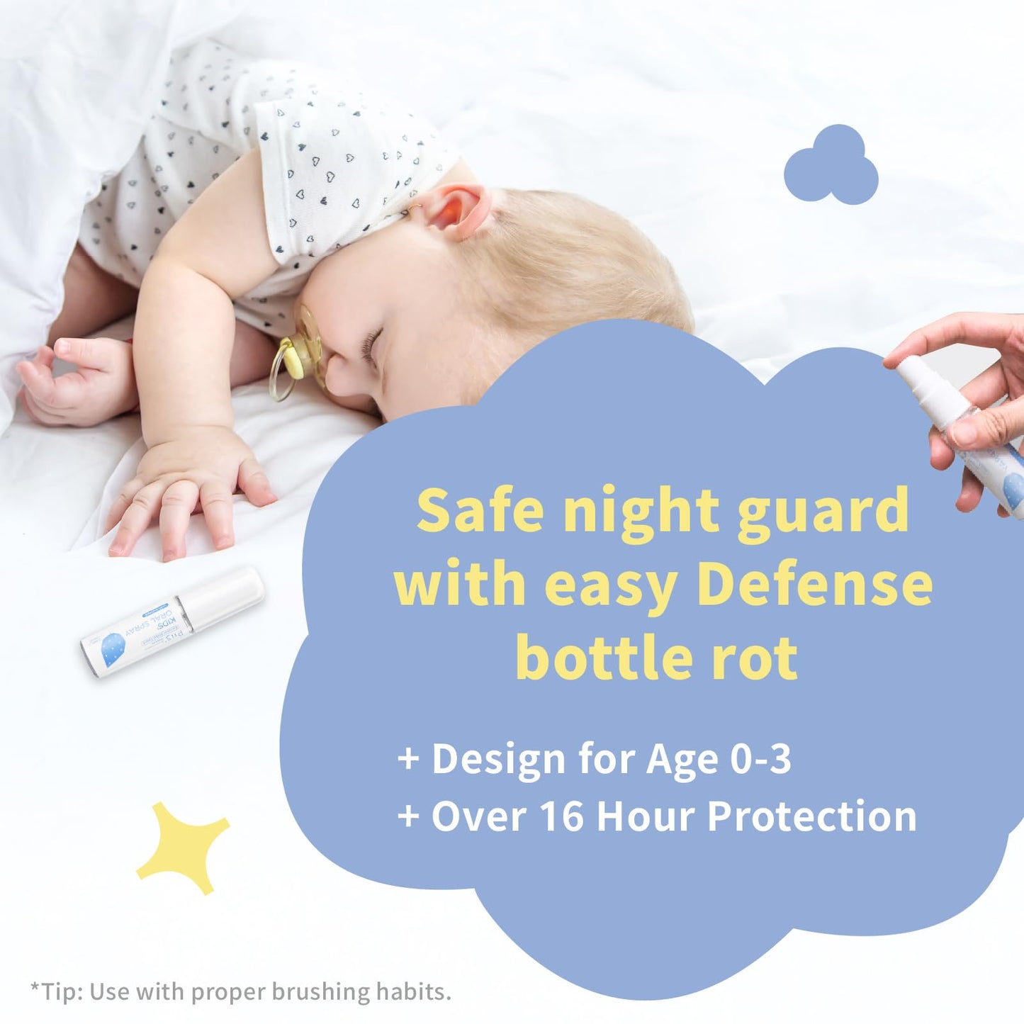 Oh Care Mouth Spray for Kids โ Fluoride Free, P113+ Antibacterial (Blueberry)