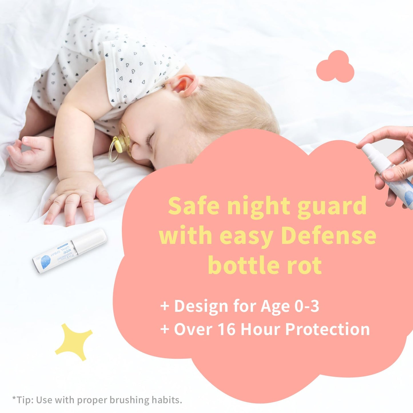 oh care Mouth Spray for Kids โ Fluoride-Free Cavity Protection (Watermelon) | P113+ Antibacterial Peptide