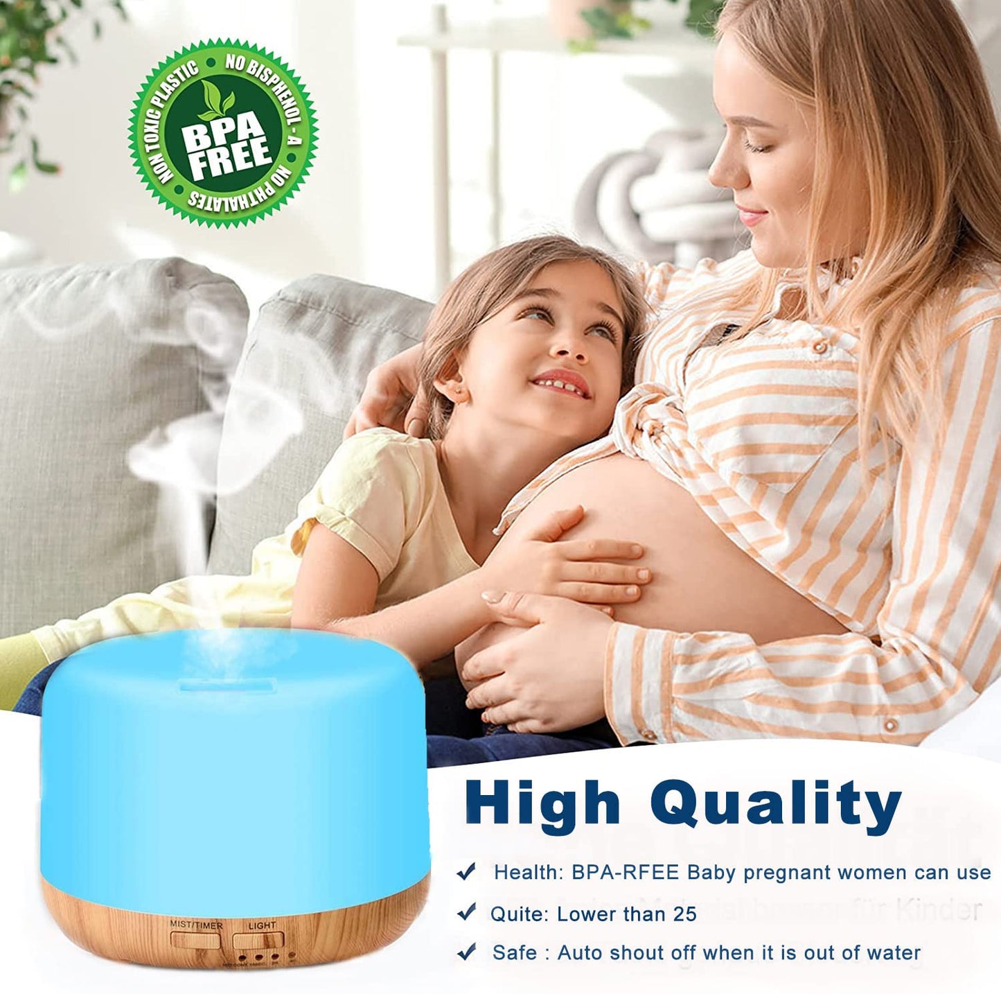 Oil Diffuser Humidifier 300ML โ Ultrasonic Aroma Diffuser with Remote
