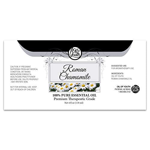 Oil of Youth Roman Chamomile Essential Oil 4oz โ Therapeutic Grade