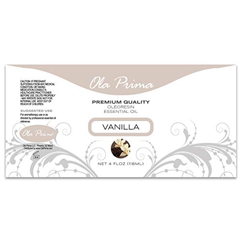 Ola Prima Oils Vanilla Essential Oil 4 oz โ Diffuser, DIY & Skin