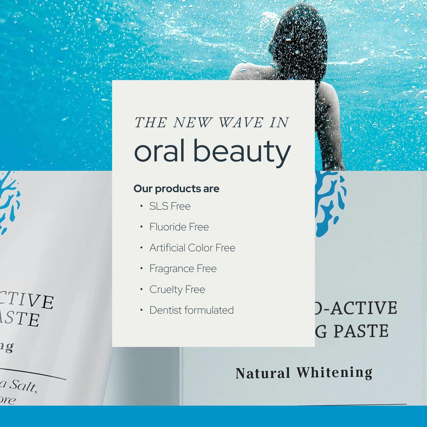 OLAS Marine Sea Mint Bio-Active Toothpaste โ Fluoride Free, SLS Free (3.5oz)