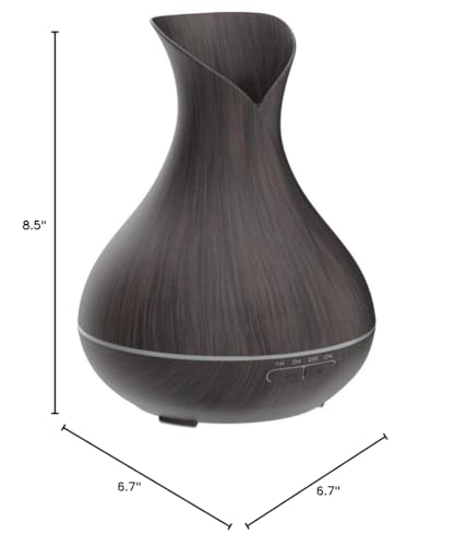 OliveTech Aroma Essential Oil Diffuser 400ml β Wood Grain Ultrasonic Humidifier