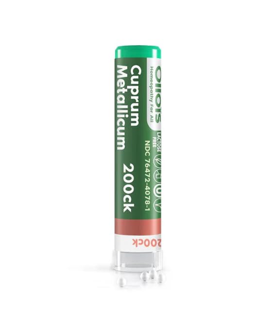 OLLOIS Cuprum Metallicum 200ck β Organic, Lactose-Free, Vegan Homeopathic Medicine (80 Pellets, Pack of 1)