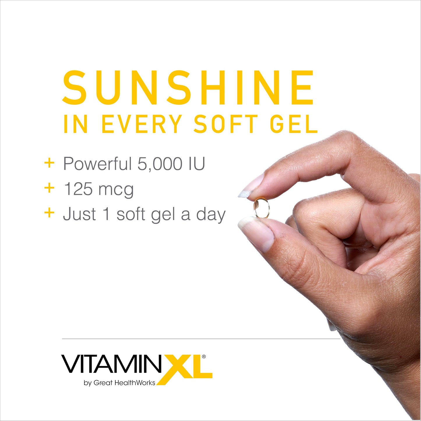 OmegaXL VitaminXL D3 5000 IU Immune Support โ 30 Softgels (Non-GMO)