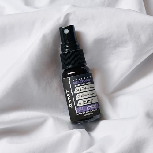ONNIT Melatonin Liquid Sleep Support Spray โ 3 mg per Spray, Lavender Flavor, 1 fl oz | IGEN Non-GMO Tested