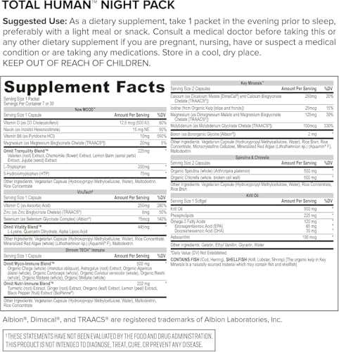 ONNIT Total Human Day & Night Multivitamin β 30-Day Pack for Men & Women