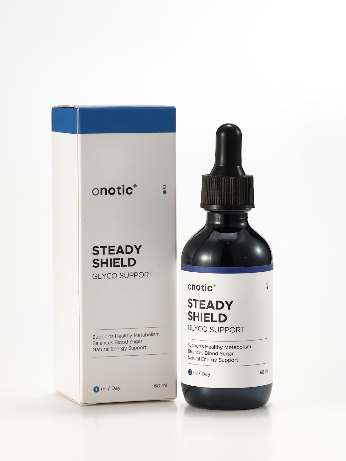ONOTIC Glyco Support Steady Shield Drops โ 17-in-1 Herbal Blood Sugar Health (60 ml) | Vegan, Non-GMO, Gluten Free