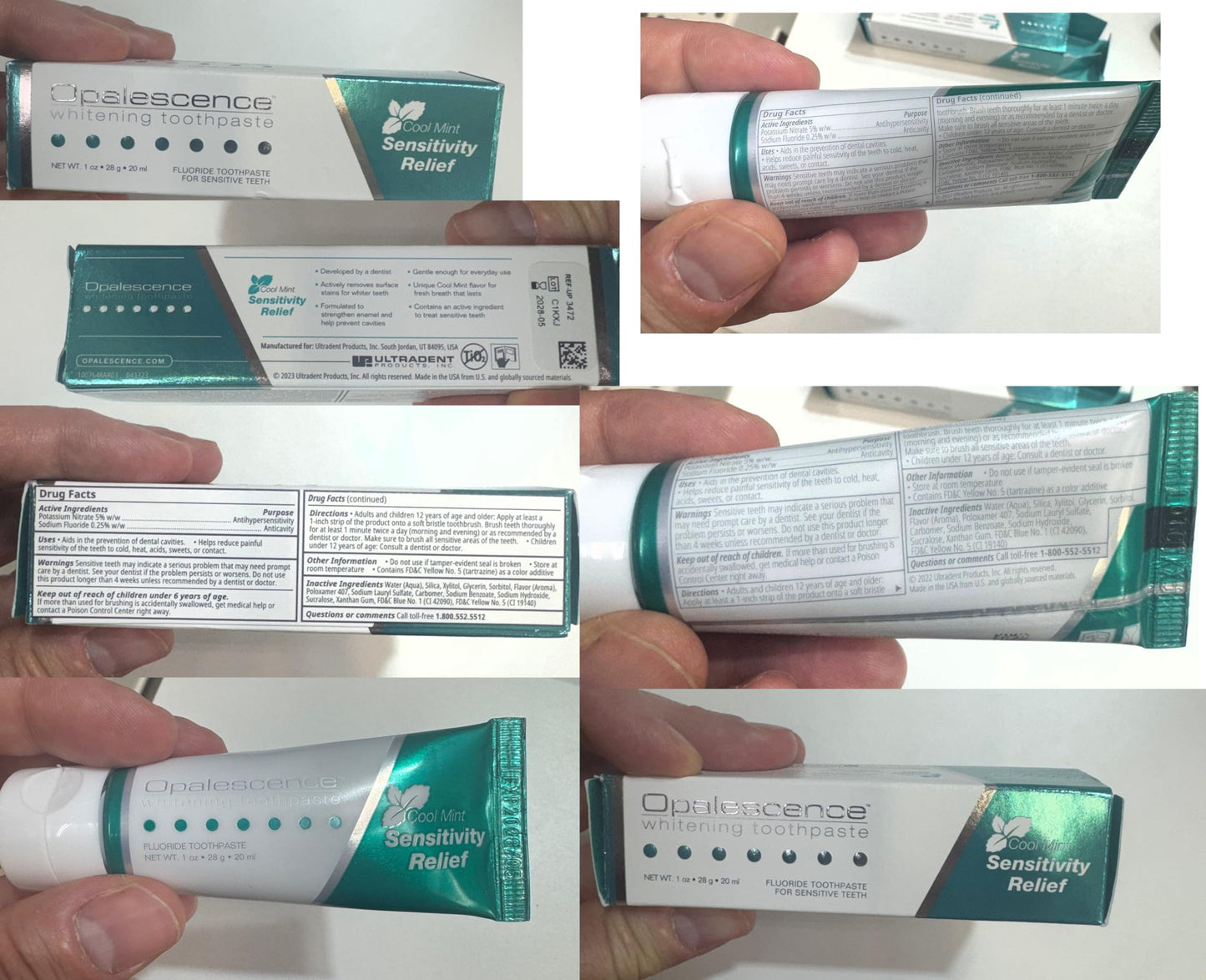 Opalescence Sensitive Whitening Toothpaste โ Travel Size 1 oz (6 Pack) Mint