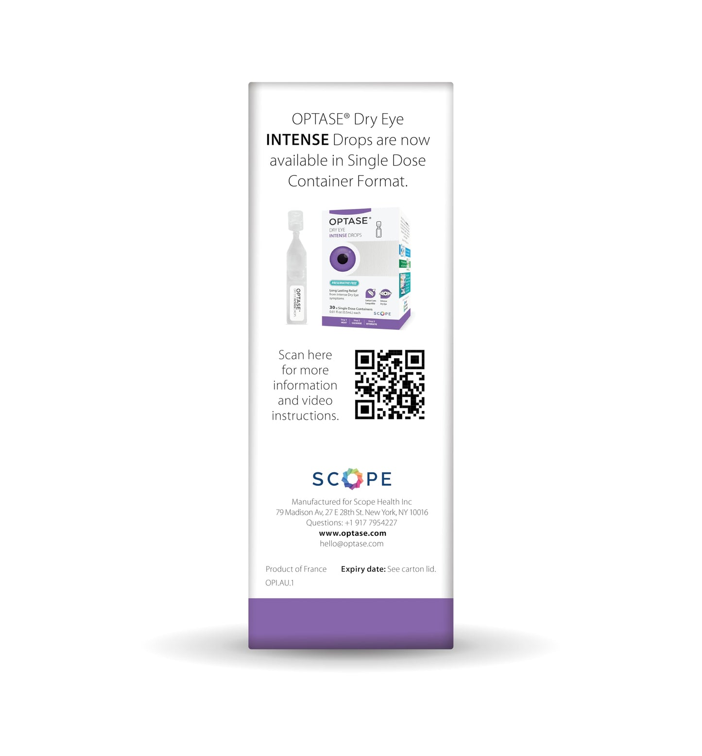 OPTASE Dry Eye Intense Drops โ Preservative-Free, Multidose (Step 3 Hydrate) .33 oz | 300 Doses