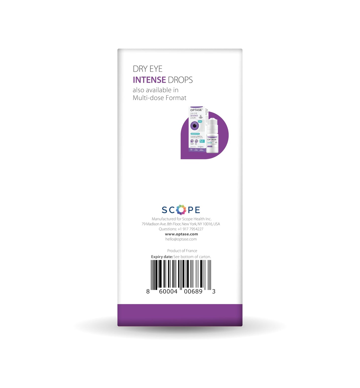 Optase Dry Eye Intense Drops β Preservative-Free, Contact Lens Compatible | 30 Single-Dose Vials