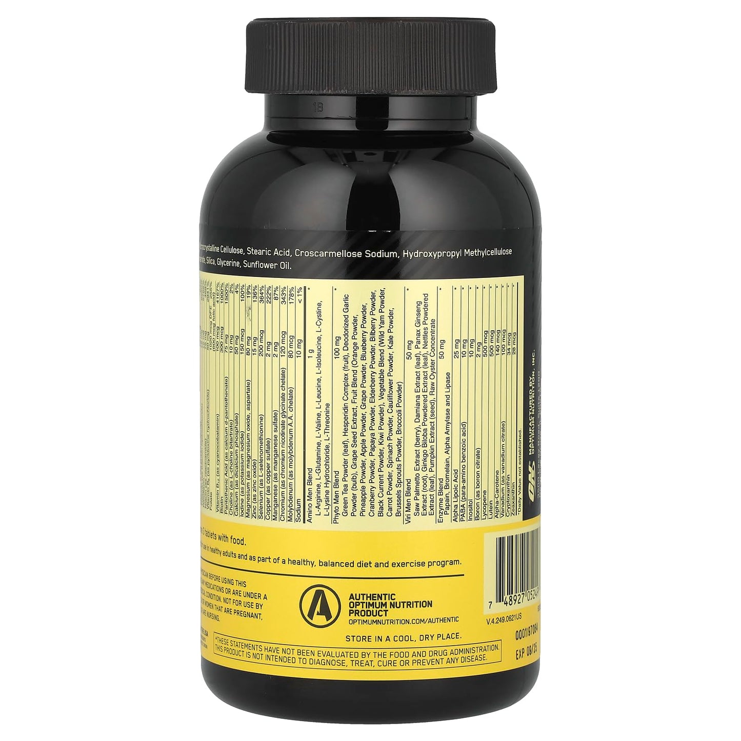 Optimum Nutrition Opti-Men Daily Multivitamin 240 Count โ Multivitamin for Active Men