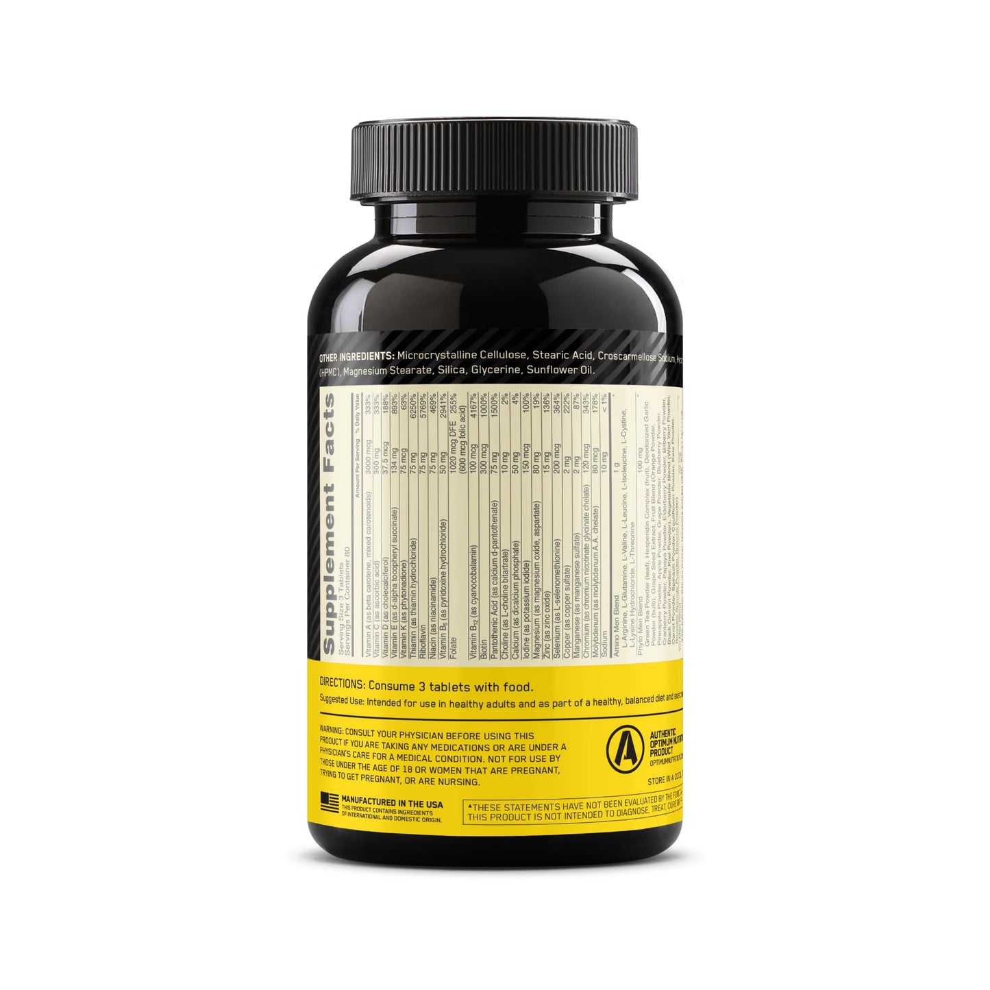 Opti-Men Daily Multivitamin for Men โ Immune Support, 80 Day Supply, 240 Tablets