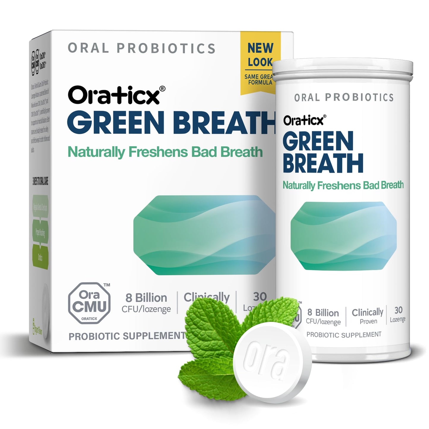 OraTicx Oral Probiotics Mint Breath โ 8B CFU, 30 Lozenges, 4-Pack