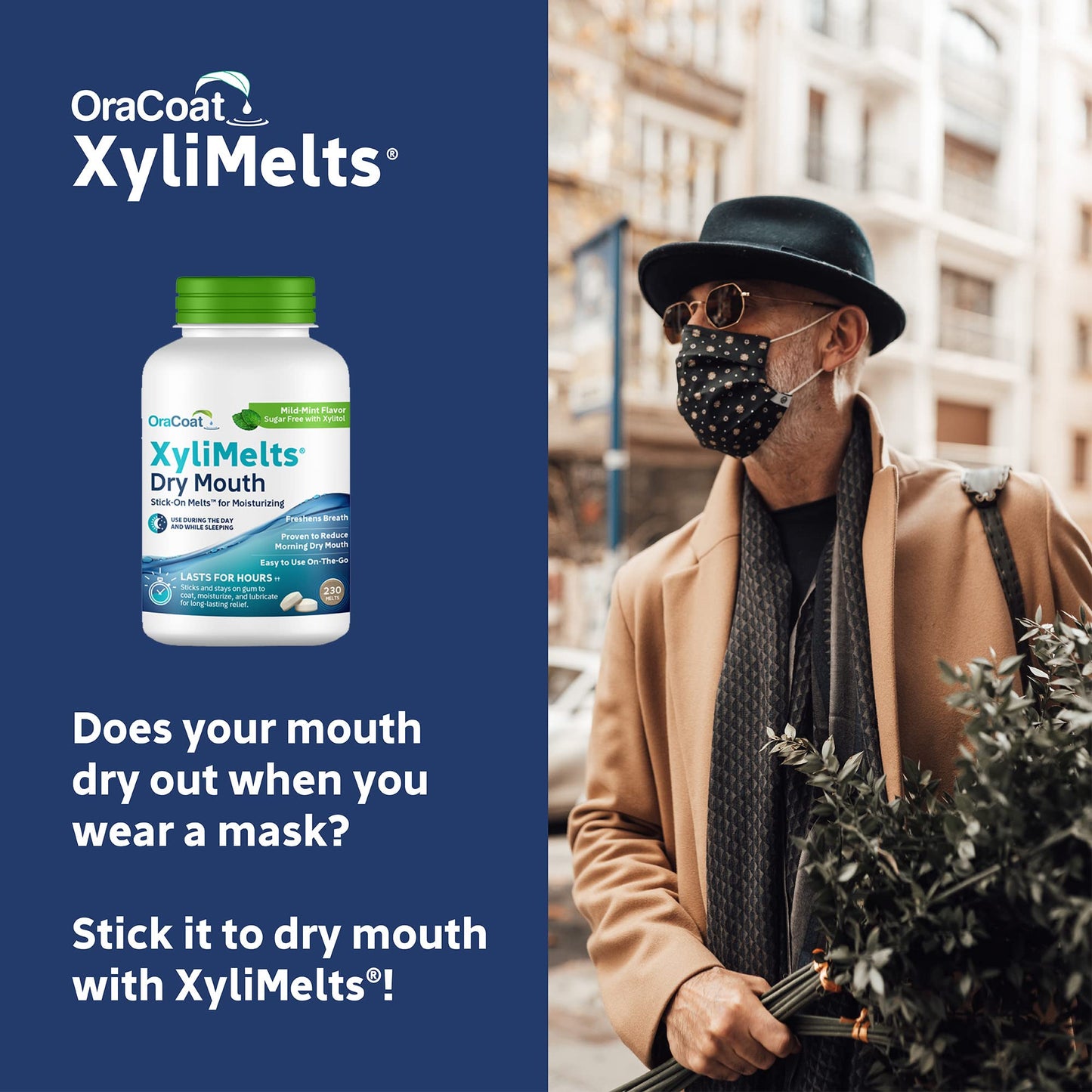 Oracoat XyliMelts Dry Mouth Discs โ Sugar Free with Xylitol, Mint, 230 Count, 8-Hour Relief