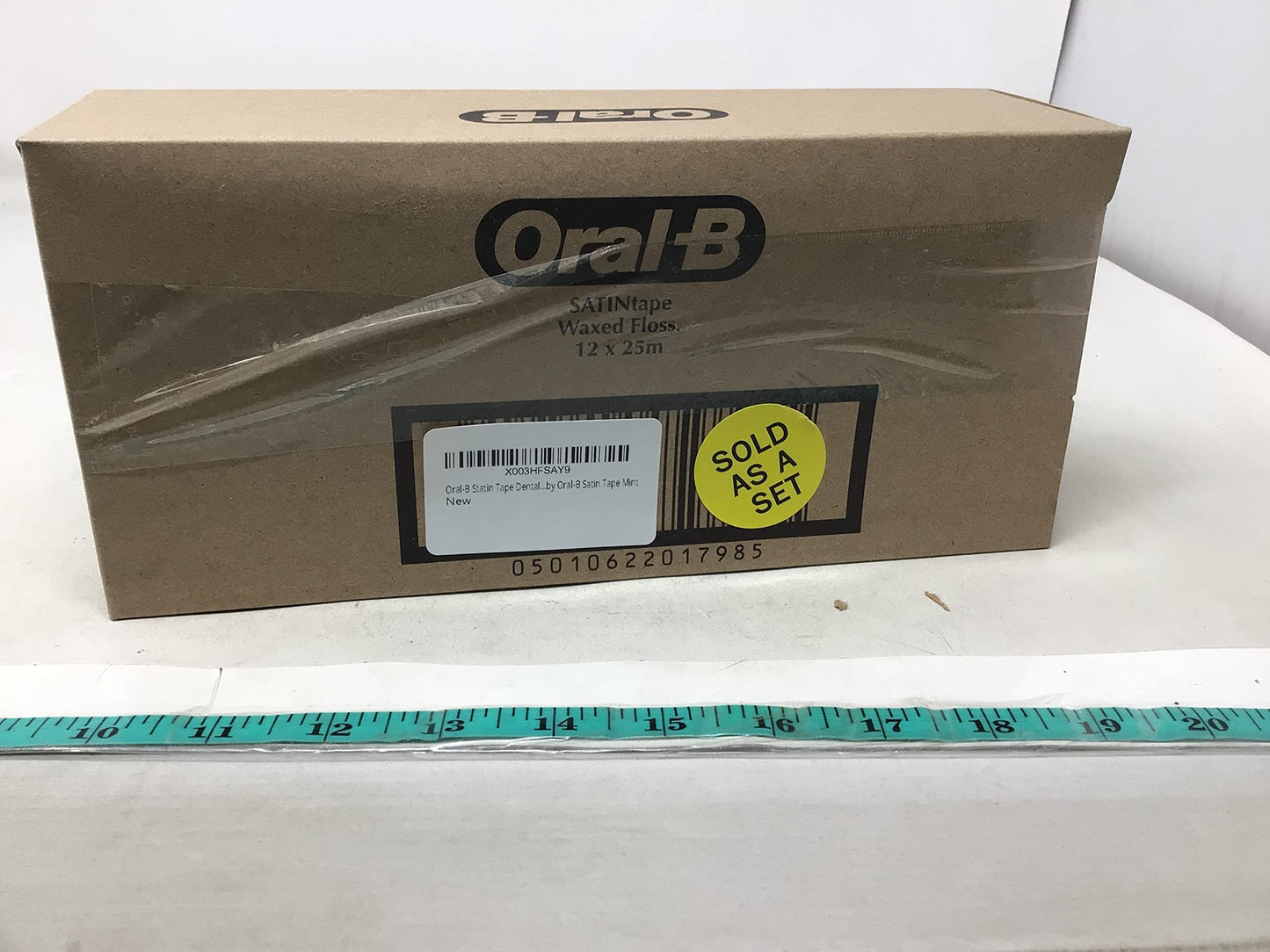 Oral-B Satin Tape Dental Floss 25m (12 Pack) Mint β 2-Layer Ribbon Floss