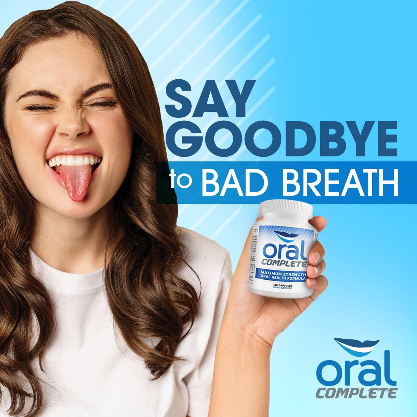 Oral Complete 11-in-1 Dental Probiotics with BLIS K12 โ Bad Breath & Tonsil Stone Relief, Non-GMO, 120 Capsules