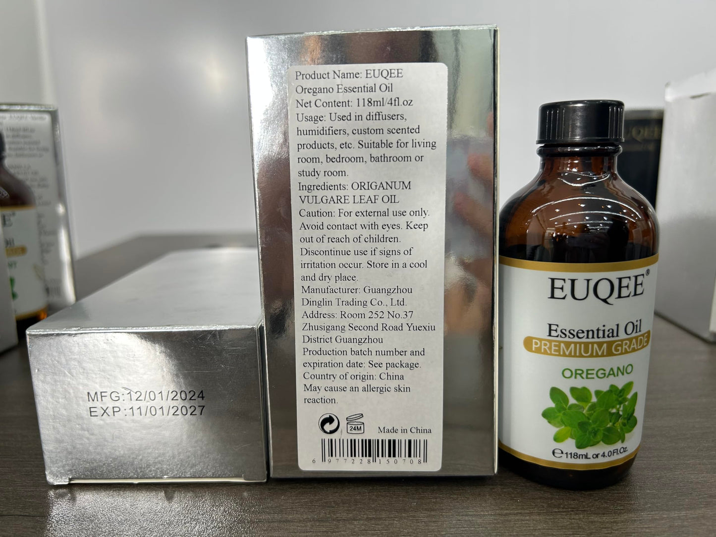 EUQEE Oregano Essential Oil 4oz / 118ml โ Pure Aromatherapy with Glass Dropper