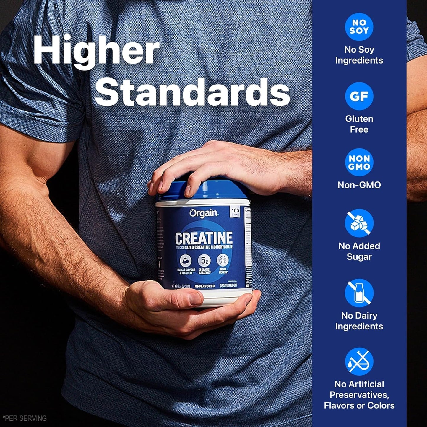 Orgain 5g Micronized Creatine Monohydrate - Unflavored, 1.48 lbs