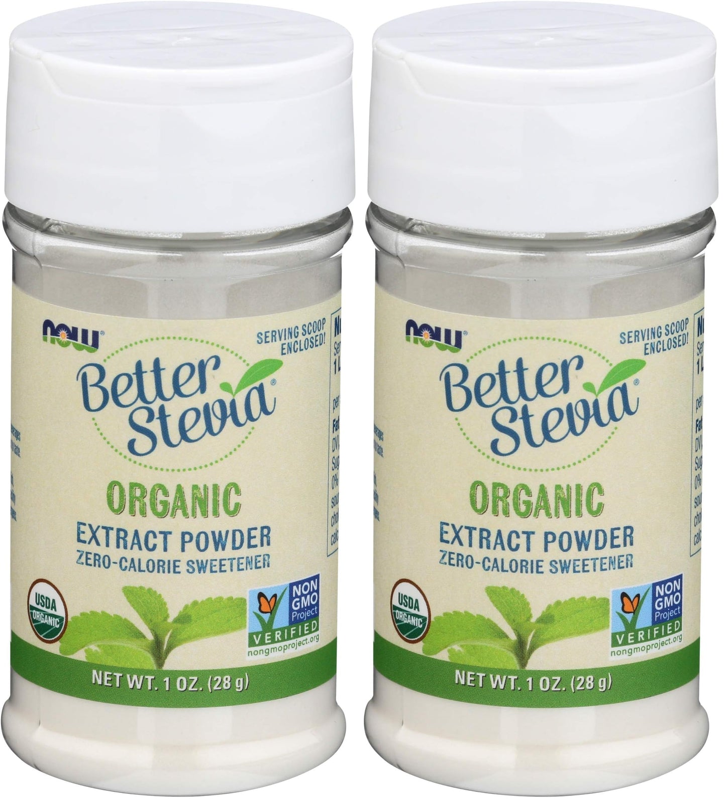 Organic Better Stevia Extract Powder โ Zero Calorie Sweetener (1 oz) Pack of 2