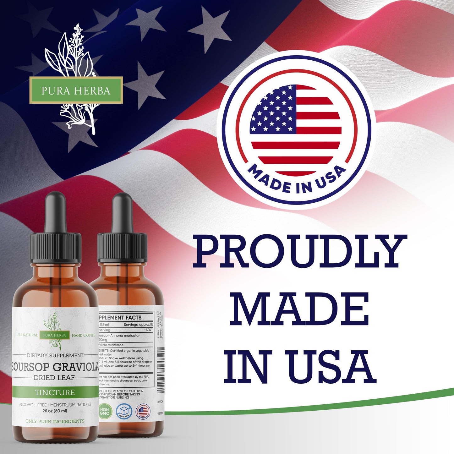 Organic Soursop Extract โ Graviola Drops (Soursop Tincture) 2 fl oz