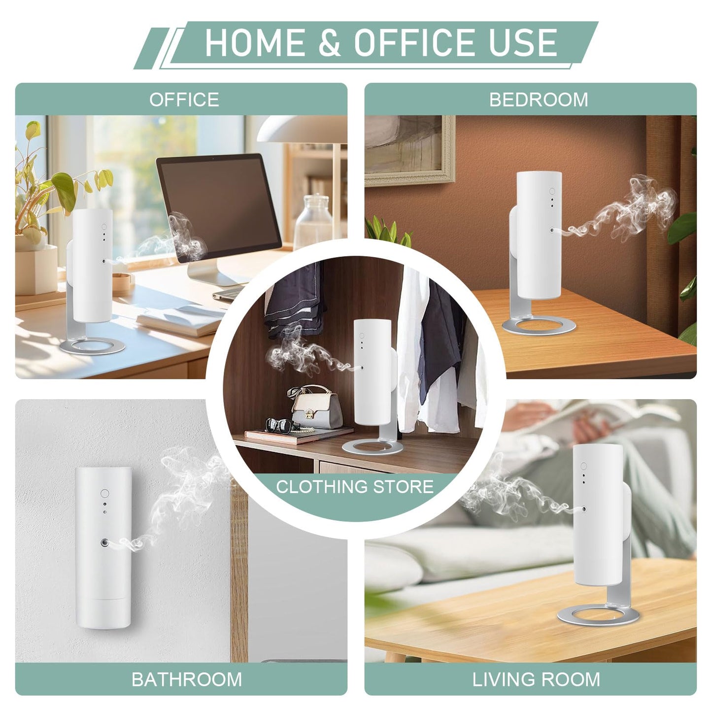 OscentPro Waterless Diffuser โ Bluetooth Aroma Diffuser for Home & Office, 130ml, 1000 Sq Ft