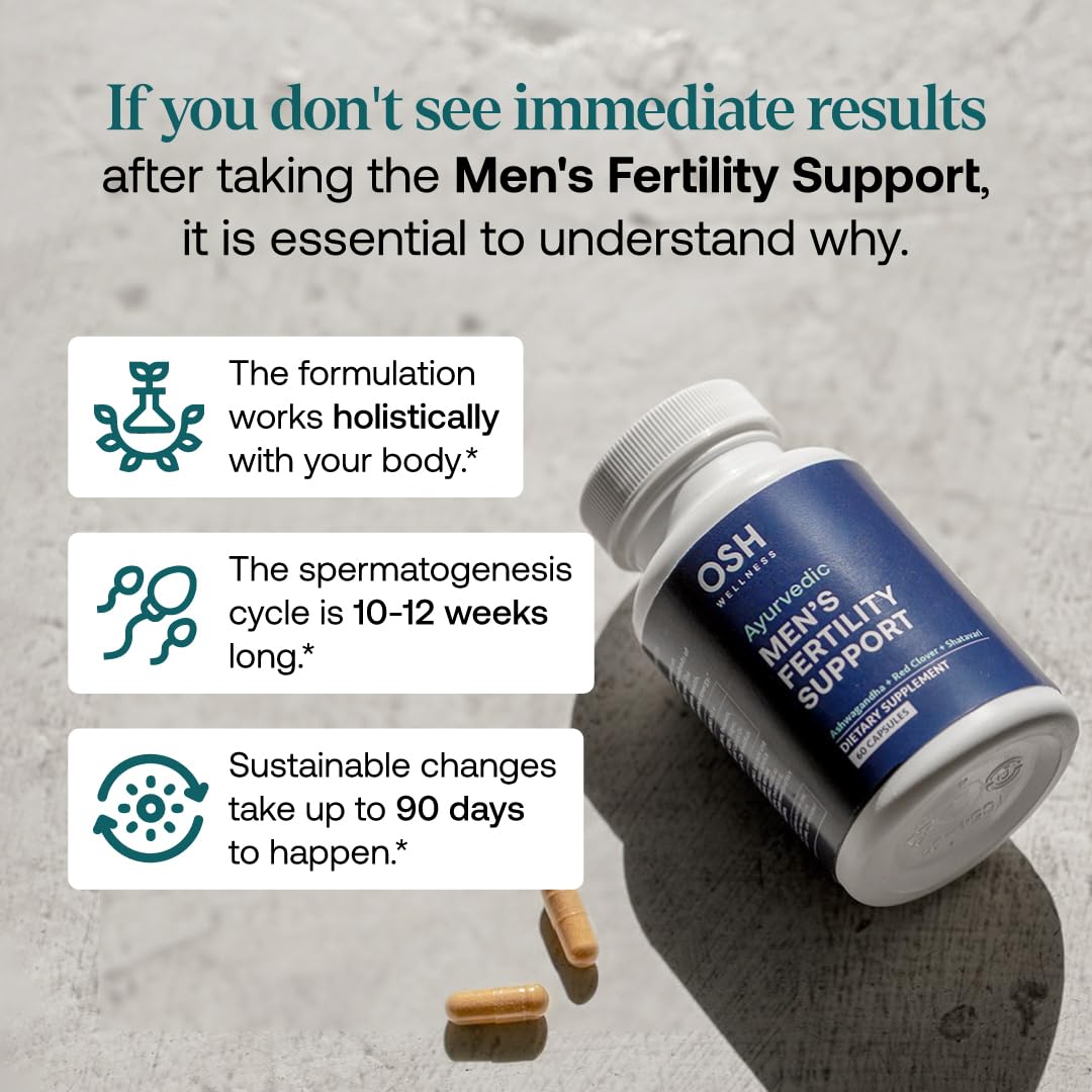 Osh Wellness Men's Fertility Support & Prenatal Vitamins โ Ayurvedic Conception & Sperm Health