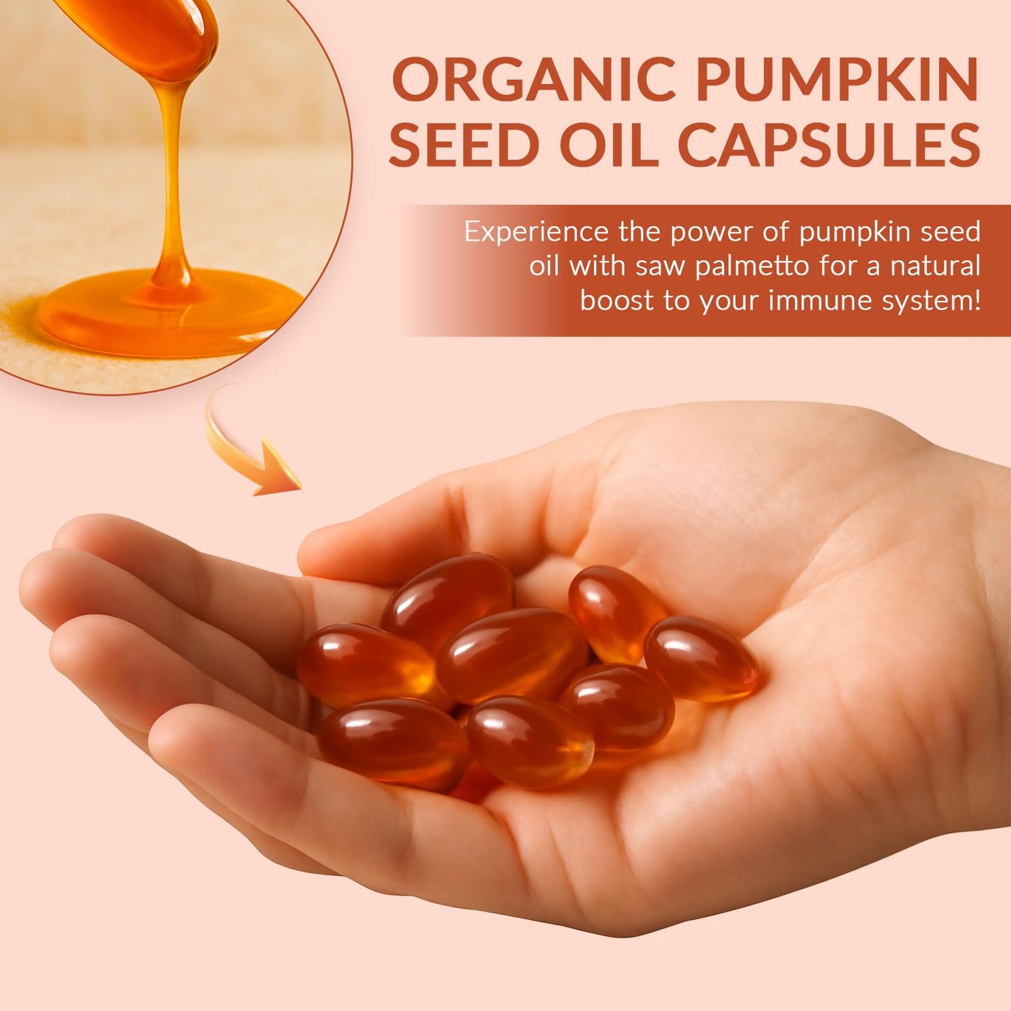 Ovela Pumpkin Seed Oil Capsules 3000mg + Saw Palmetto โ Hair Growth Support