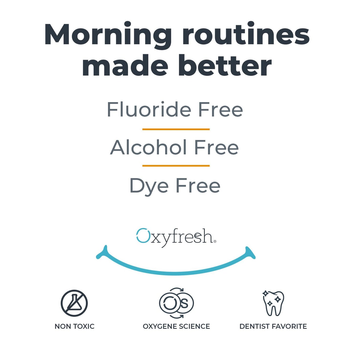 Oxyfresh Lemon Mint Fresh Breath Mouthwash โ SLS & Fluoride Free, Alcohol Free โ 16 Fl Oz (Pack of 3)