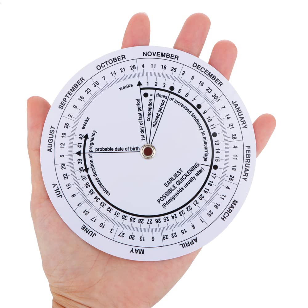 4 Pcs Pregnancy Wheel β Due Date Calculator for Moms, Doctors, Midwives, Nurses