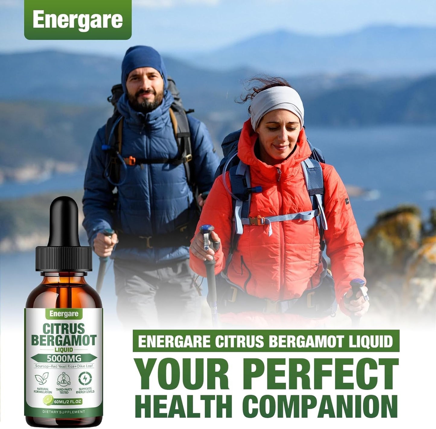 2 Pack Citrus Bergamot Liquid Drops 5000mg โ Cholesterol Support (4 oz)