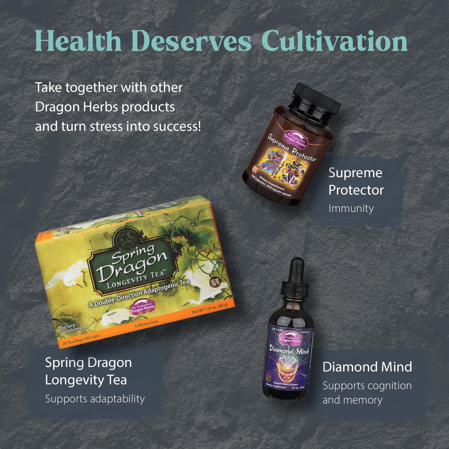 Dragon Herbs Tao in a Bottle Capsules โ Stress, Mood & Focus Support (60 Capsules, 450 mg Each)