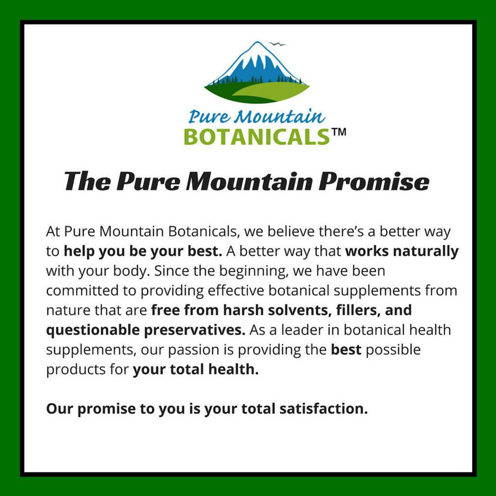 Pure Mountain Botanicals Echinacea Capsules โ 420mg Organic Echinacea Root, Kosher & Vegan