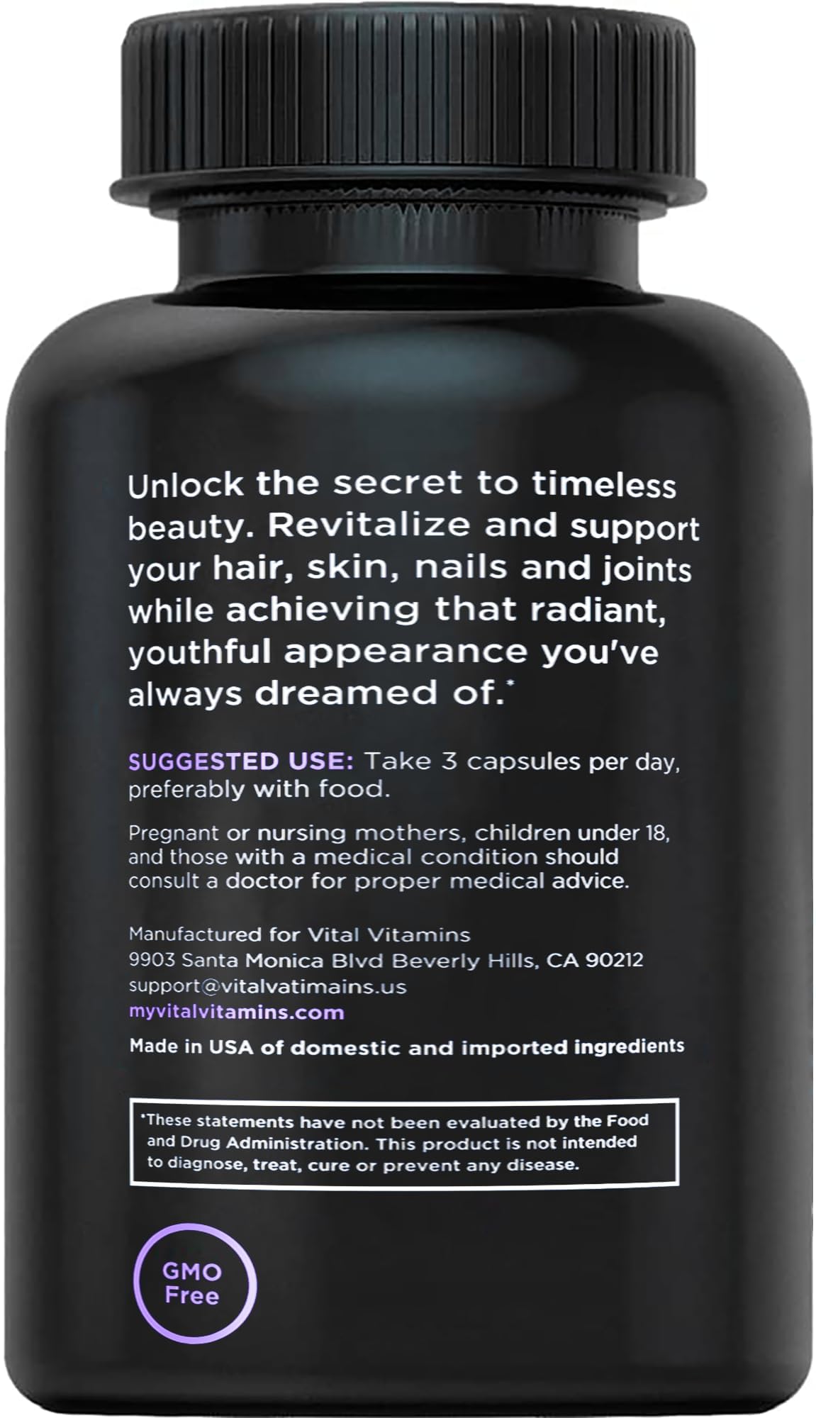 Vital Vitamins Multi Collagen Complex Plus - 150 Capsules | Hair, Skin, Nails