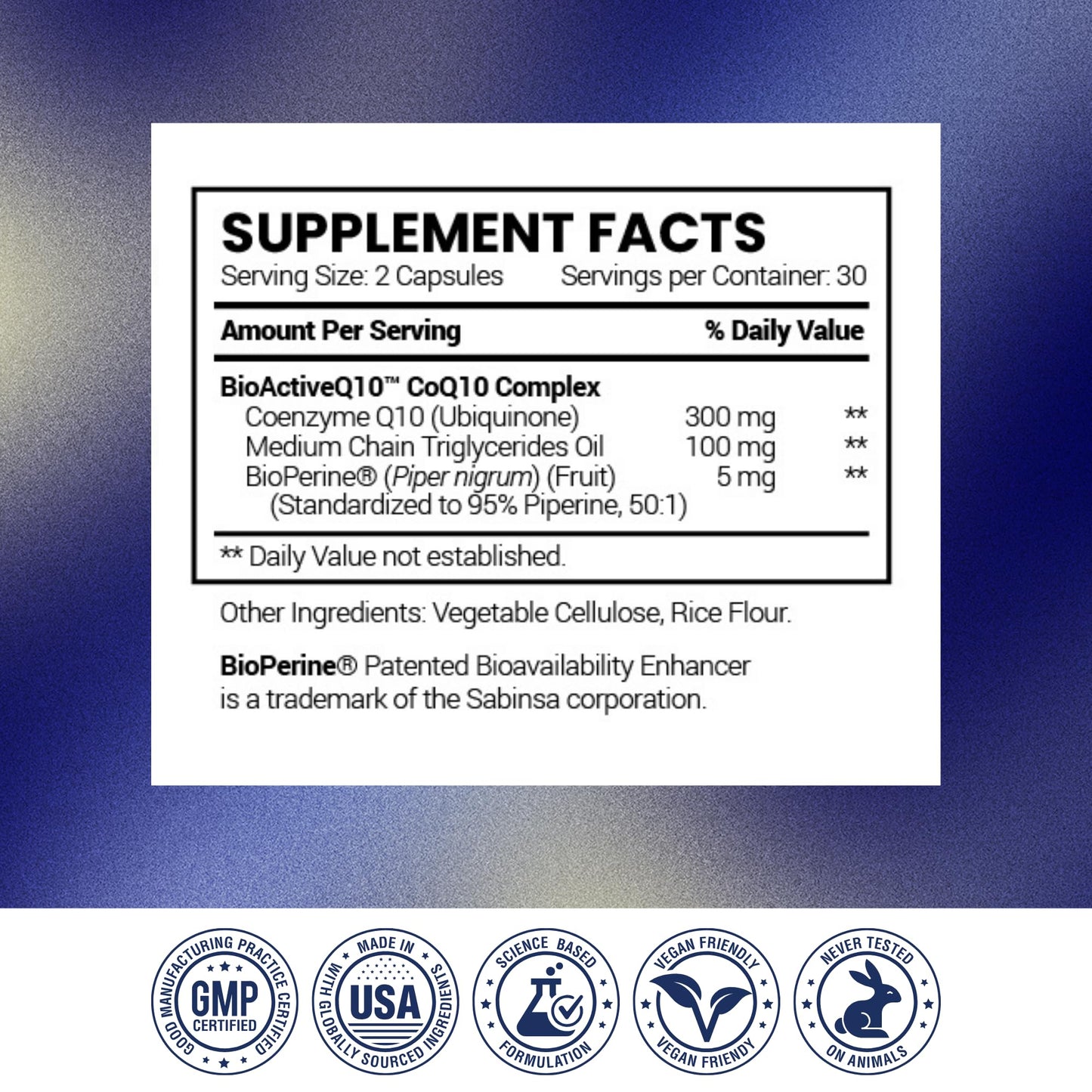 Research Verified CoQ10 โ 250mg Pure CoQ10 with Bioperine, 180 Vegan Capsules | Enhanced Absorption